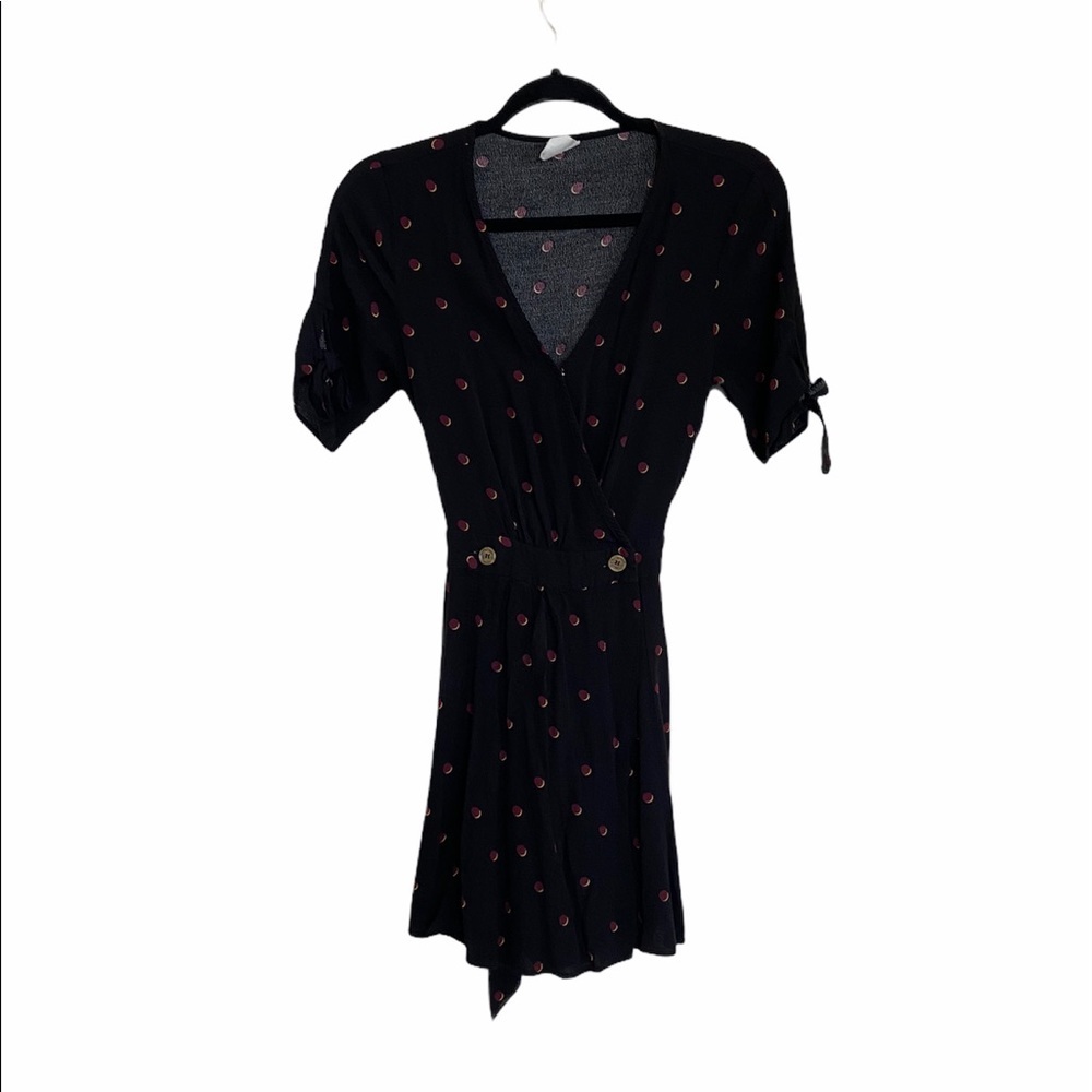 By Together Print Tie Wrap Mini Dress